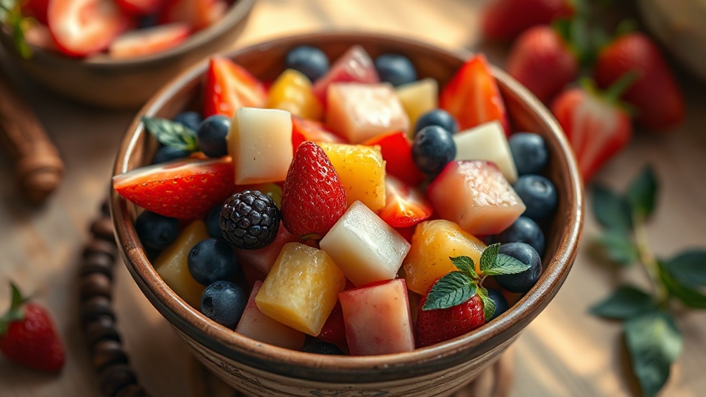 Macedonia de fruta fresca